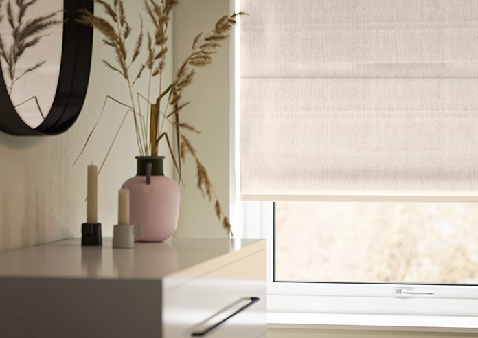 Atina (Blackout), Oatmeal - Motorised Roman Blind - Image 5